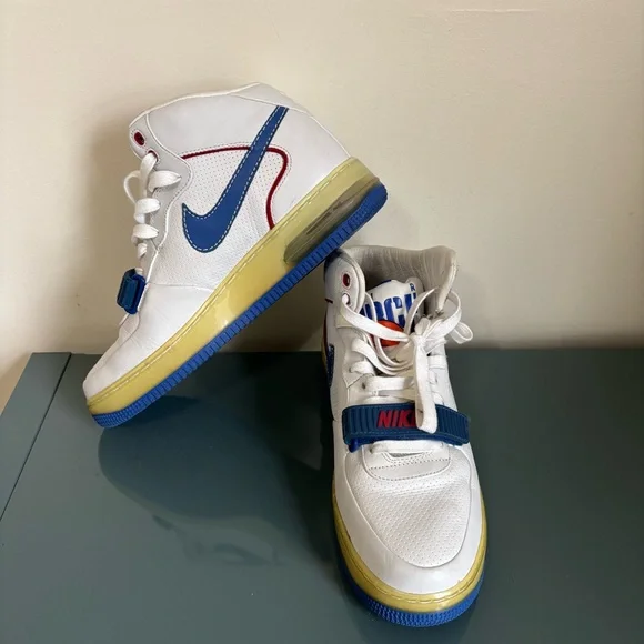 Nike Air Force 1 Mid Supreme Max Air CB Barkley•Size 9•White Blue Red•Rare• - Picture 7 of 16